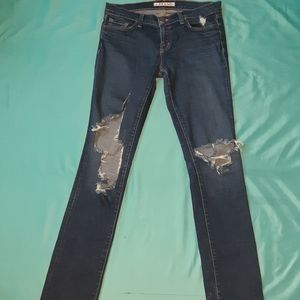 * J BRAND DISTRESSED JEANS